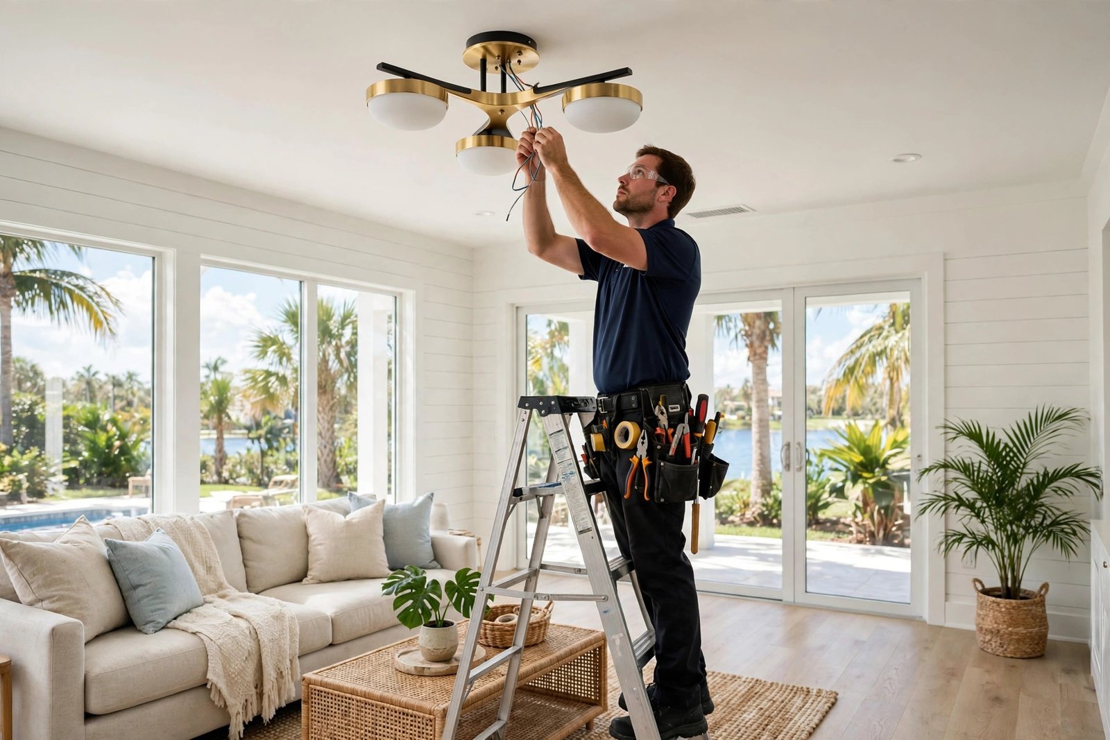 Lighting installation in a Fort Myers, FL home